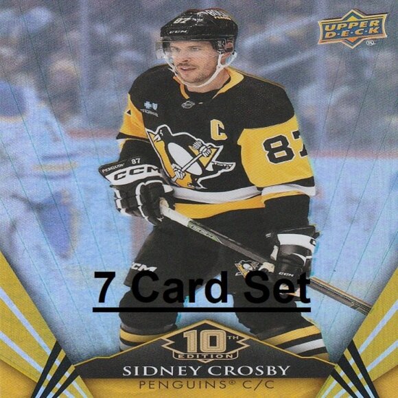 Sidney Crosby Pittsburgh Penguins NHL Hockey Card Collection - 7 Card Set - Picture 1 of 8